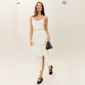 Reformation Wynton Dress Ivory - Size 2